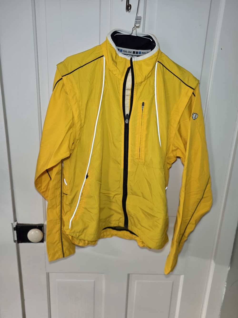 Pearl Izumi Yellow Men’s Windbreaker Jacket with Reflective Piping
